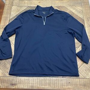Perry Ellis Sport Navy Quarter-Zip Pullover